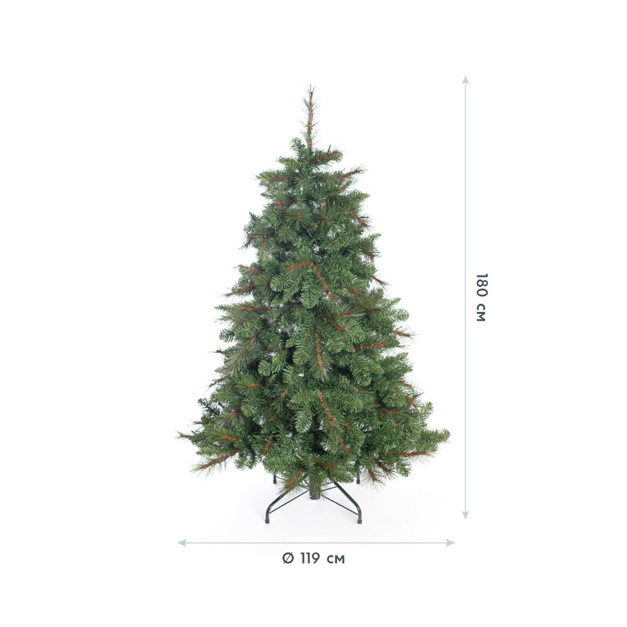 Künstlicher Weihnachtsbaum 'Mesa' Fichte mit Ständer Ø 119 x 180 cm