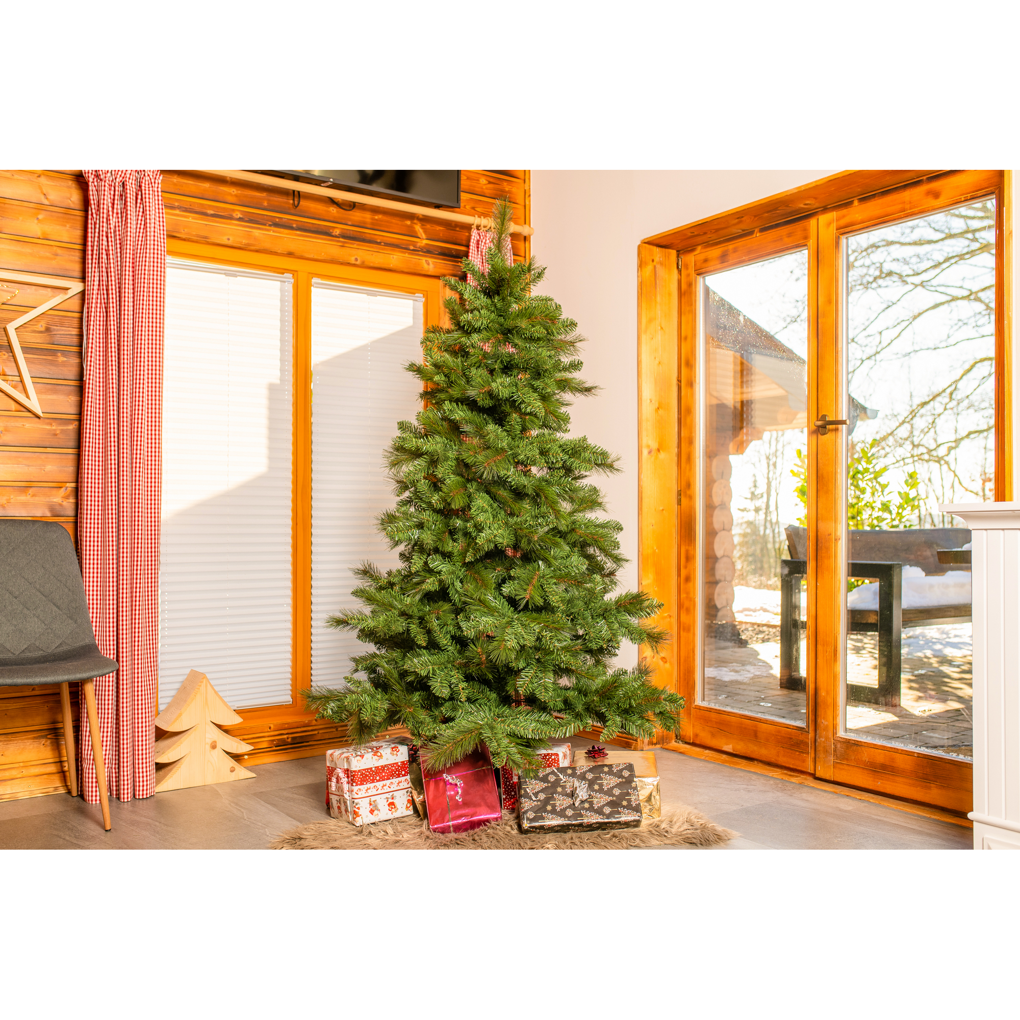 Künstlicher Weihnachtsbaum 'Mesa' Fichte mit Ständer Ø 119 x 180 cm