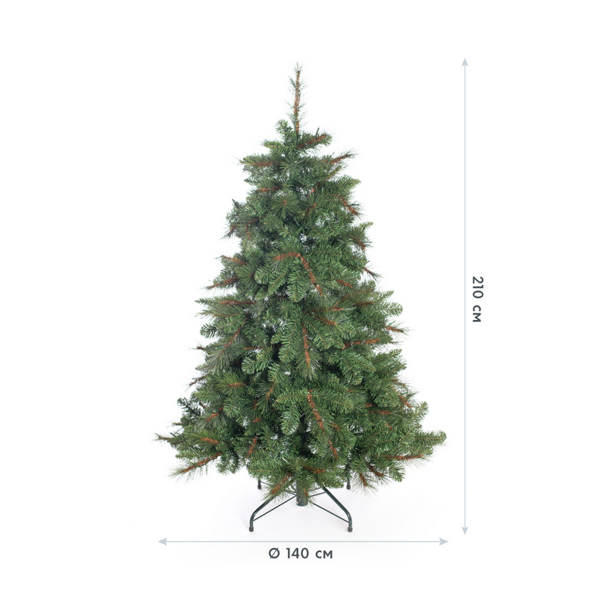 Künstlicher Weihnachtsbaum 'Mesa' Fichte mit Ständer Ø 140 x 210 cm