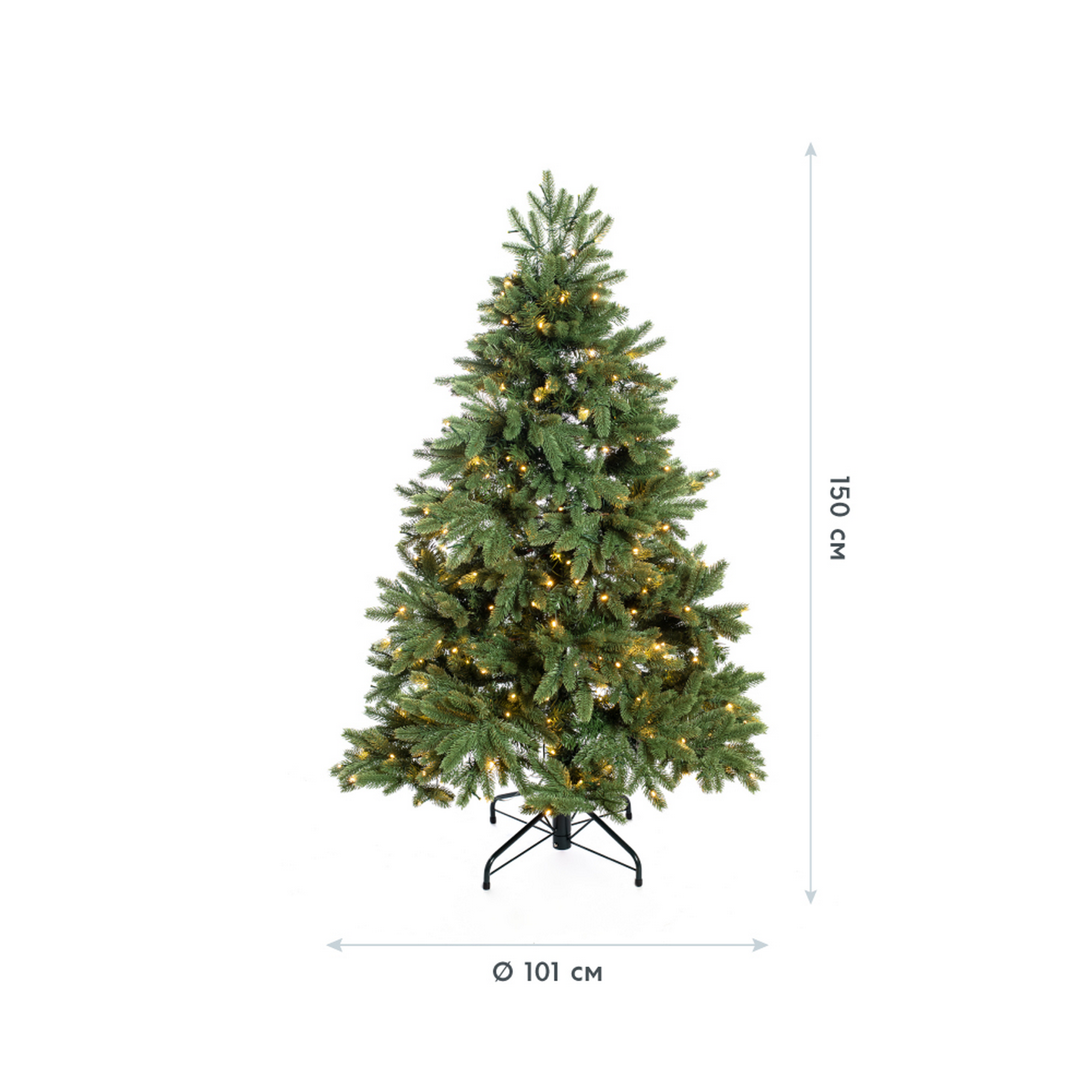 Künstlicher Weihnachtsbaum 'Roswell Kiefer' grün Ø 101 x 150 cm + product picture