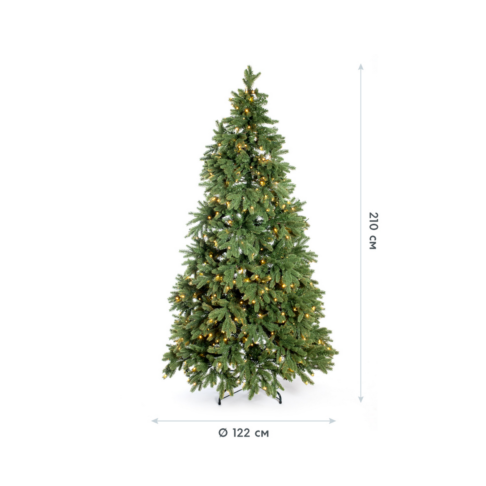 Künstlicher Weihnachtsbaum 'Roswell Kiefer' grün Ø 122 x 210 cm + product picture