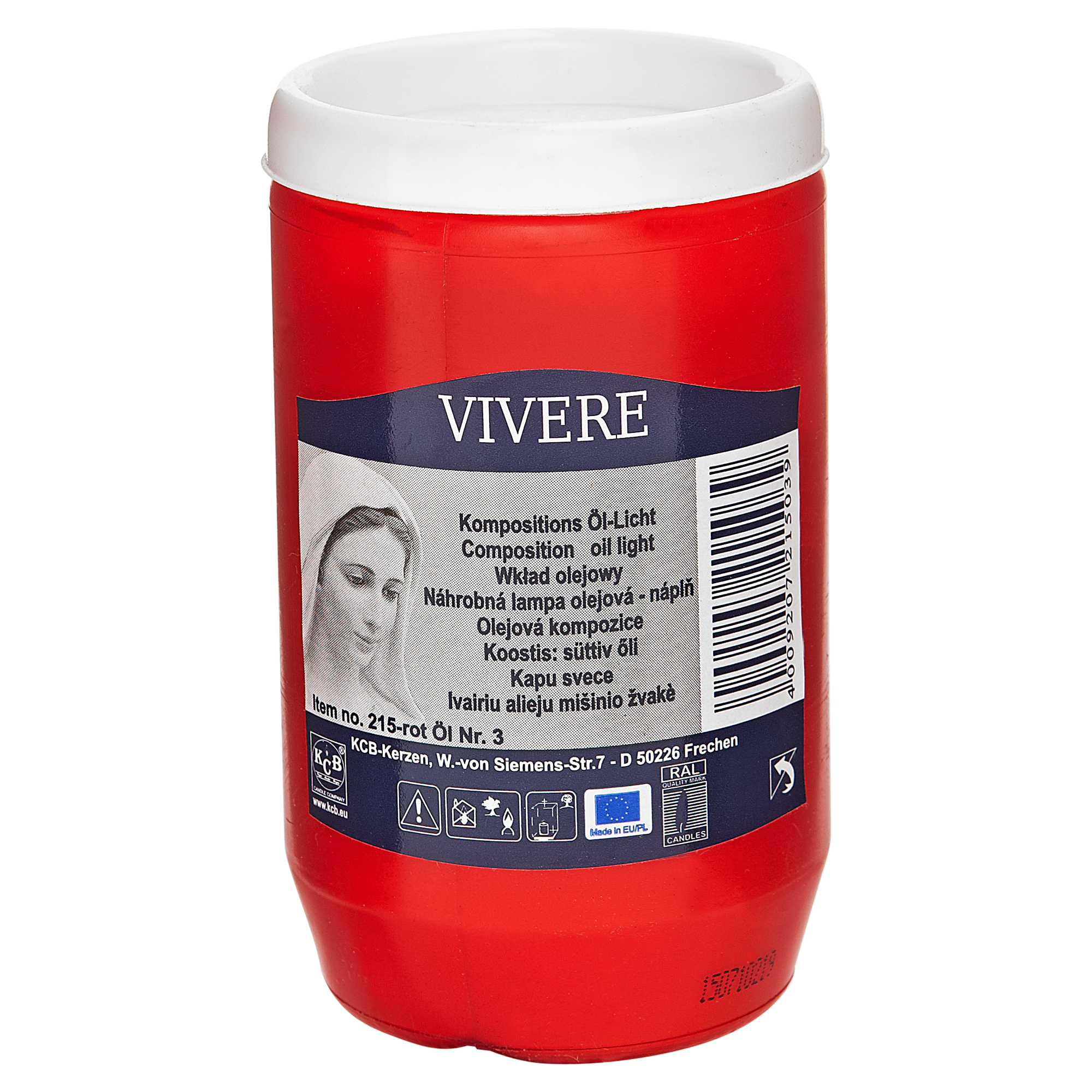Öllicht "Vivere" Nr. 3 rot + product picture