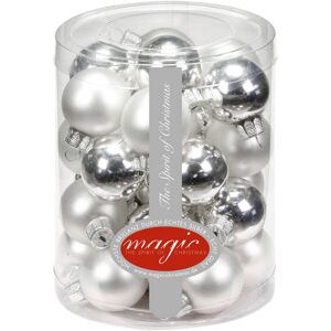 Christbaumkugeln silber/weiß Ø 3 cm 28 Stück