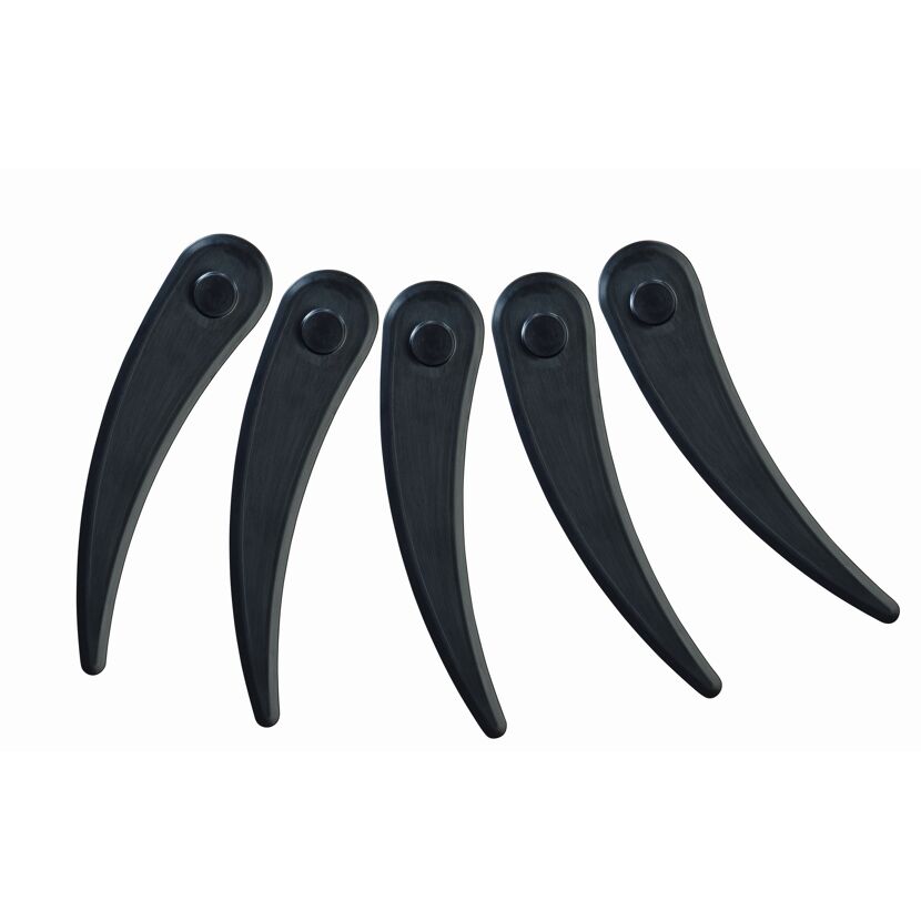 Fünf schwarze Ersatzmesser für ART 26-18 LI Trimmer