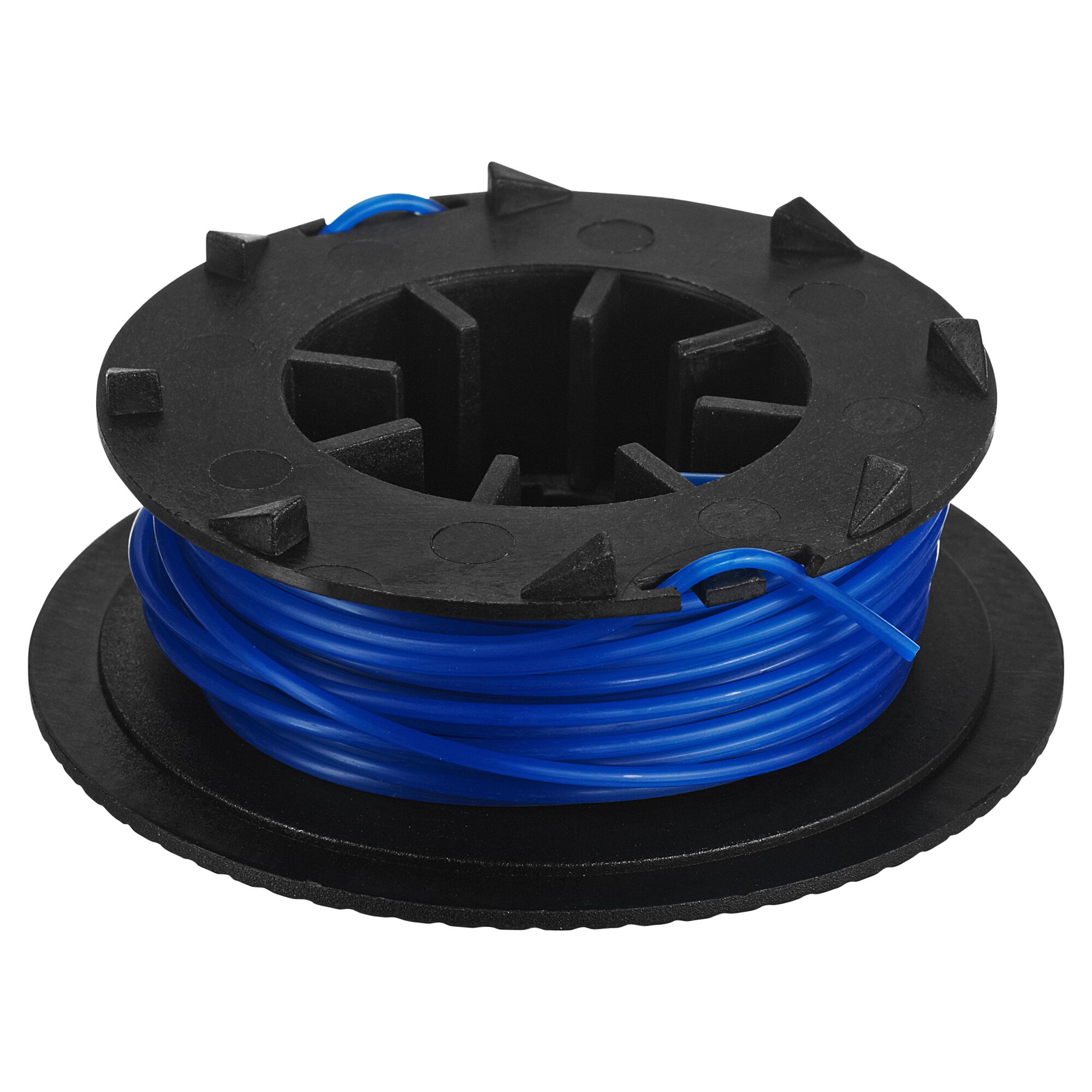Blaue Fadenspule für Elektrorasentrimmer