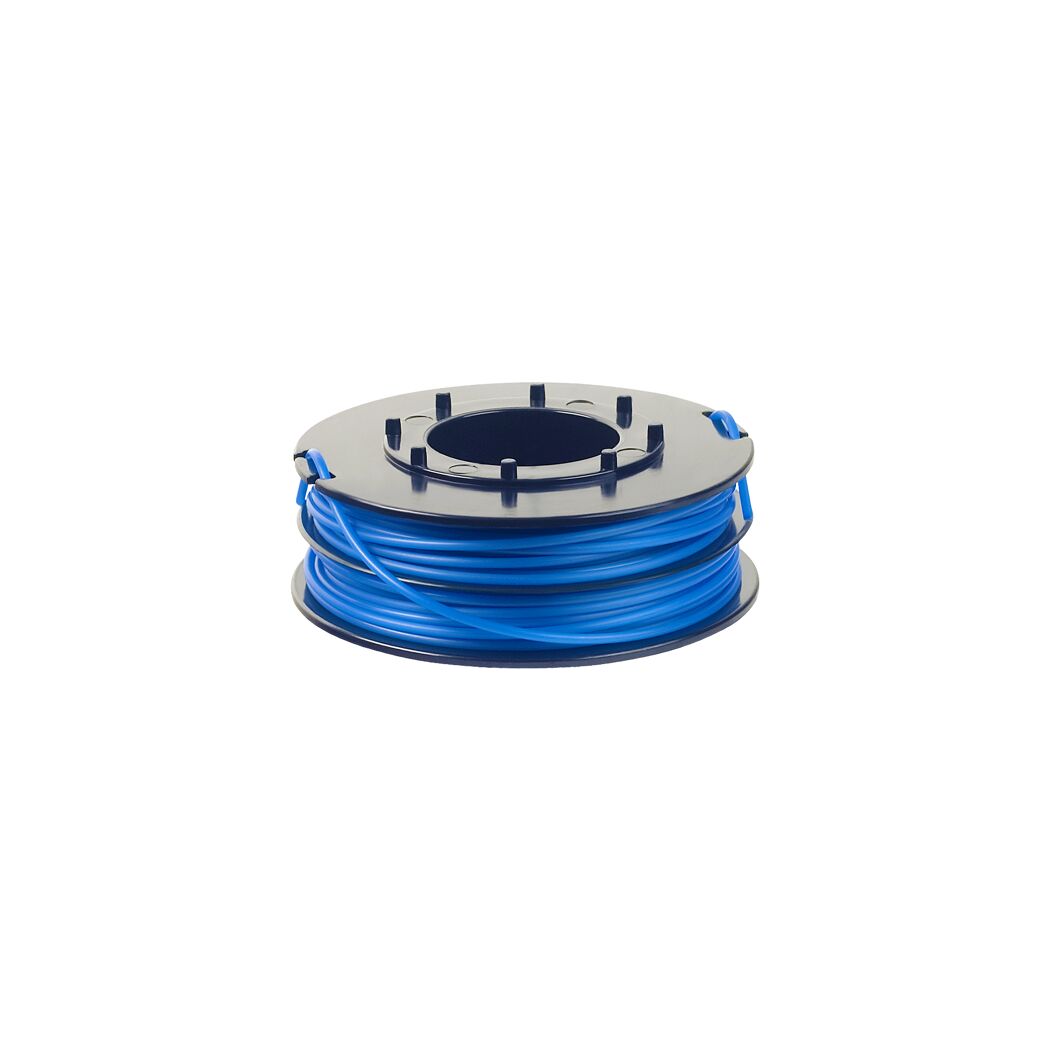 Blaue Fadenspule für Rasentrimmer