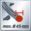 Ast max. Ø 45 mm