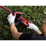 Person schneidet Hecke mit Akku-Heckenschere