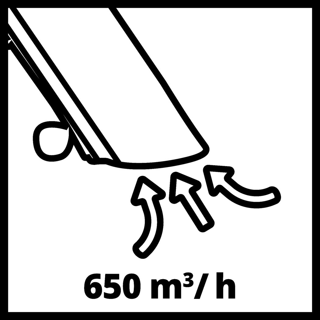 Saugleistung 650 m³/h