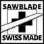 Sägeblatt mit Schweizerkreuz und Swiss Made Schriftzug