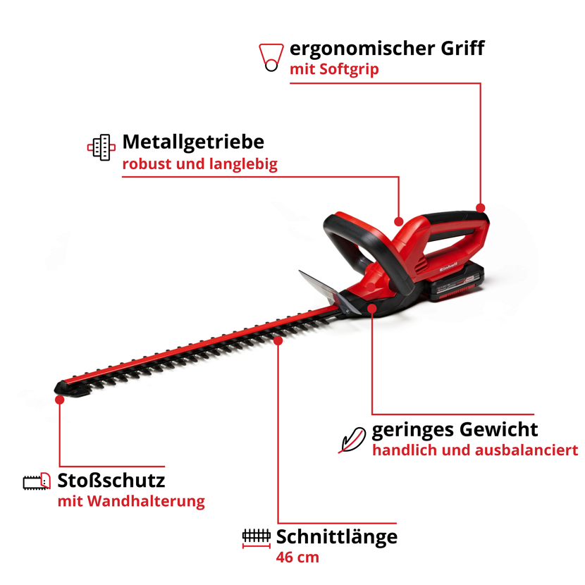 Akku-Heckenschere GE-CH 1846 Li Solo