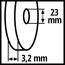 Ersatz-Schleifscheibe 108 x 23 x 3,2 mm