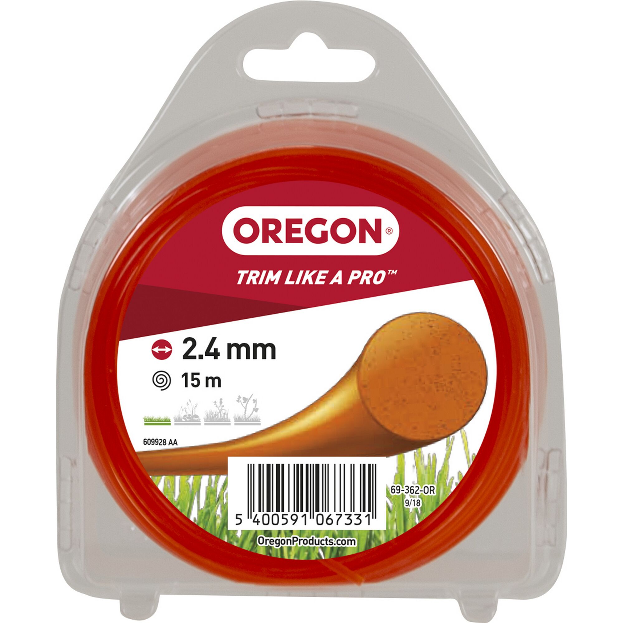 Oregon Trimmerfaden 2,4 mm, 15 m