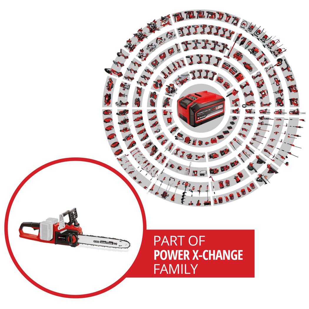 Einhell Akku-Kettensäge und Power X-Change Geräte