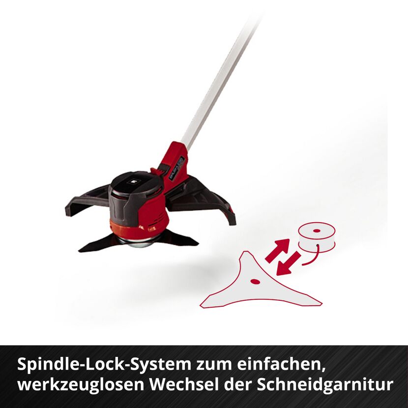 Akku-Sense wechselt werkzeuglos die Schneidegarnitur