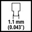 Kettengliedstärke 1,1 mm (0.043")
