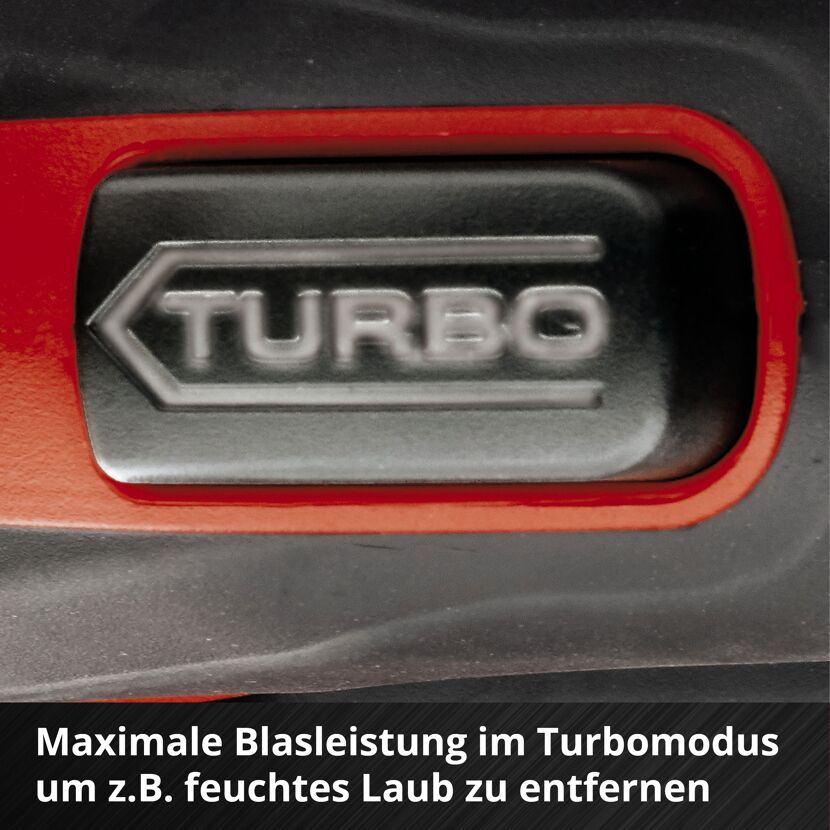 Turboschalter am Laubbläser