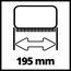 Breite von 195 mm