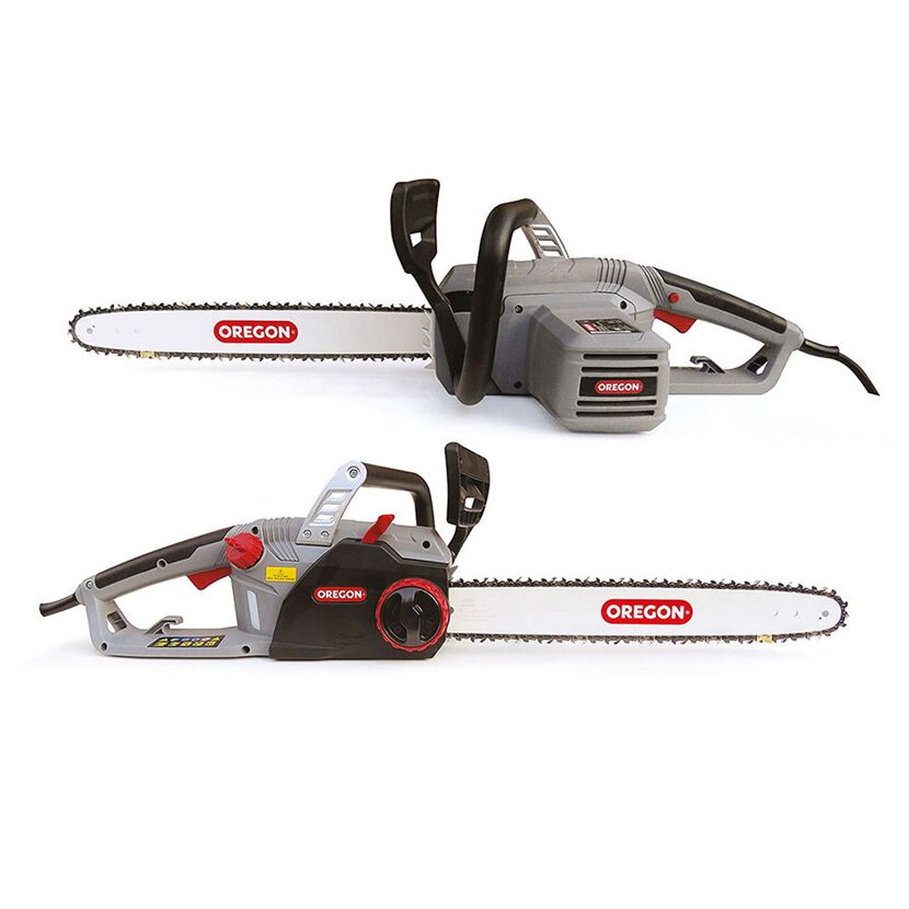 Zwei OREGON Elektro-Kettensägen CS 1500