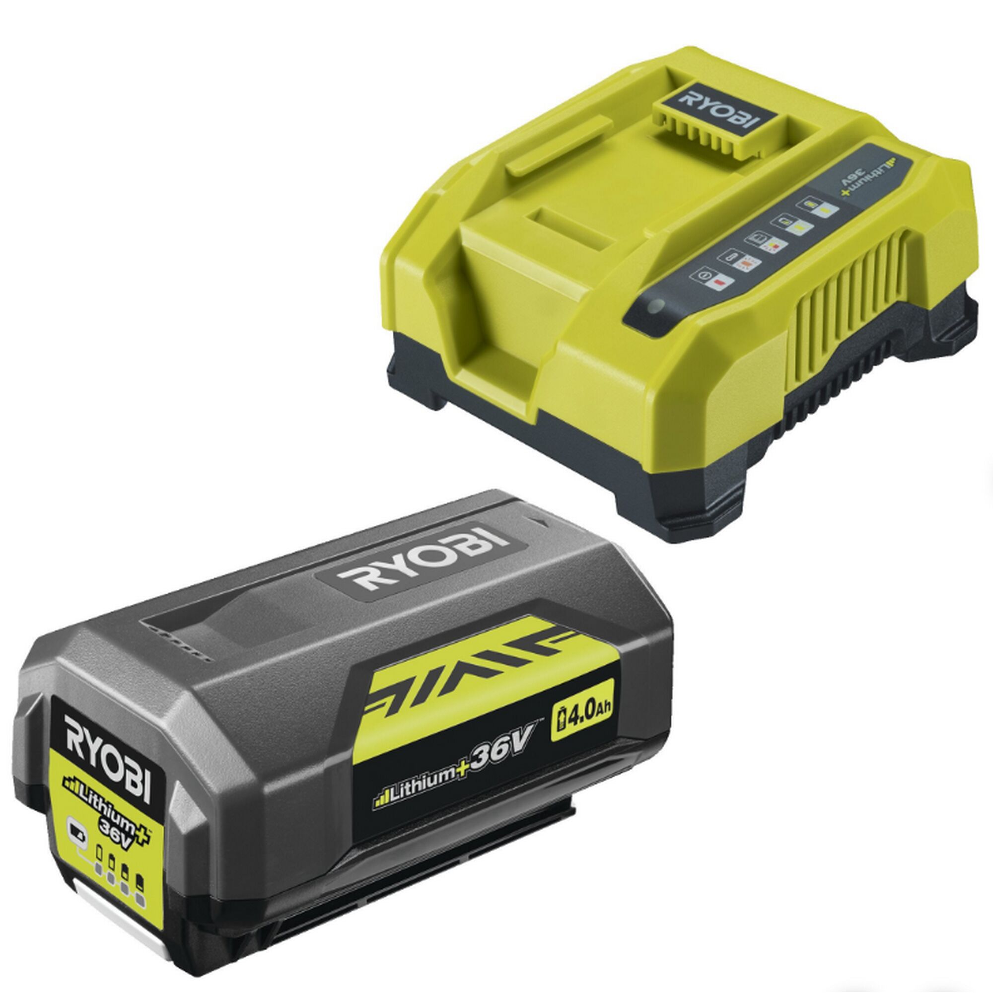 RYOBI Akku-Starter-Set 36V mit Ladegerät und Akku
