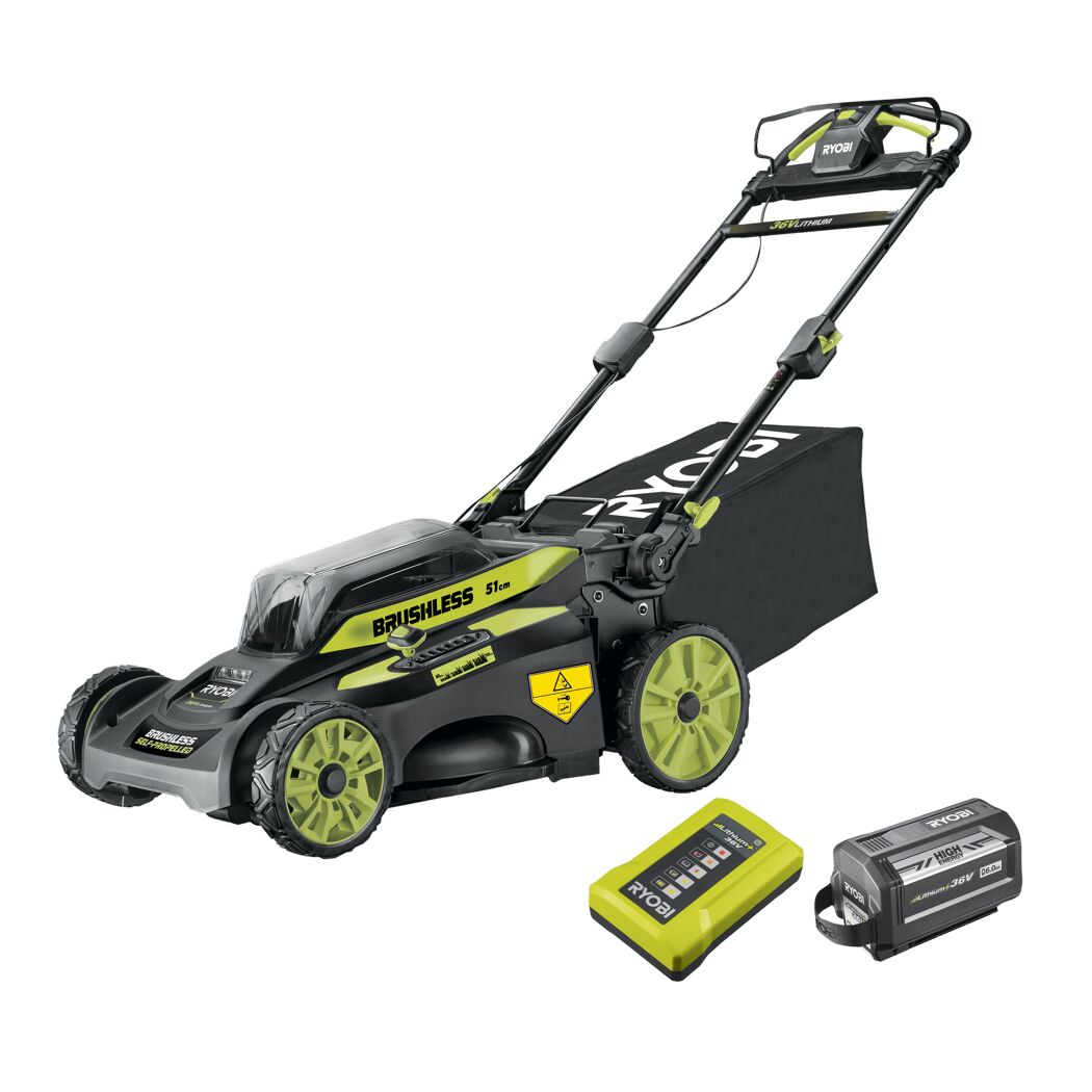 RYOBI Akku-Rasenmäher mit Zubehör