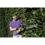 Person schneidet Hecke mit Akku-Heckenschere