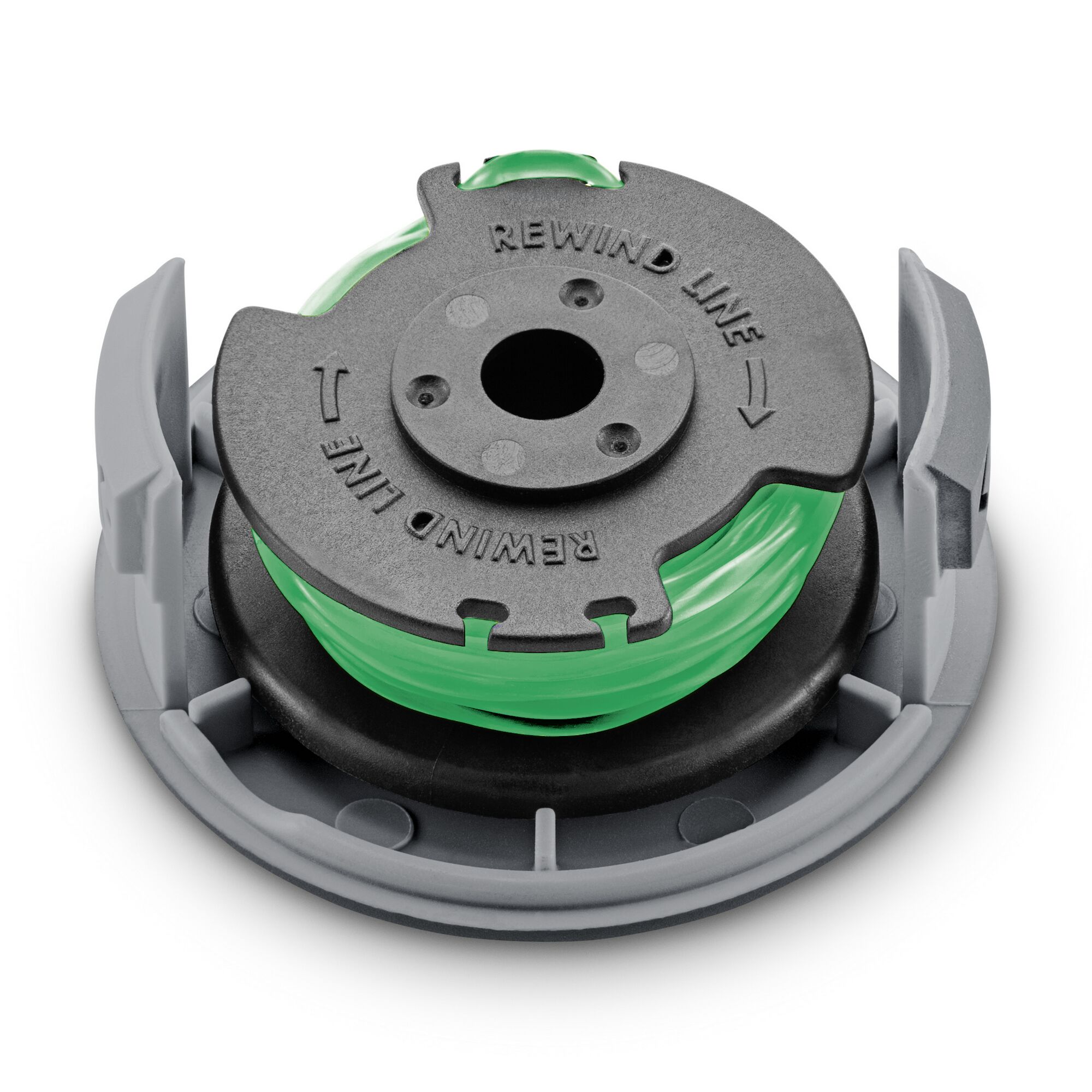 Fadenspule für Motorsense mit grünem Faden