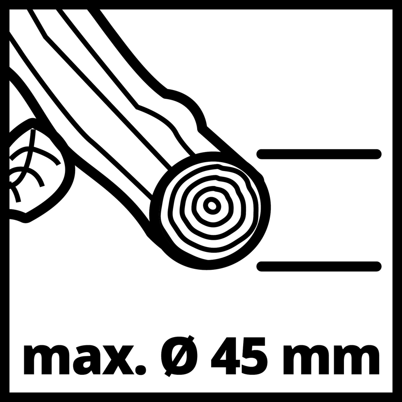 Ast max. Ø 45 mm
