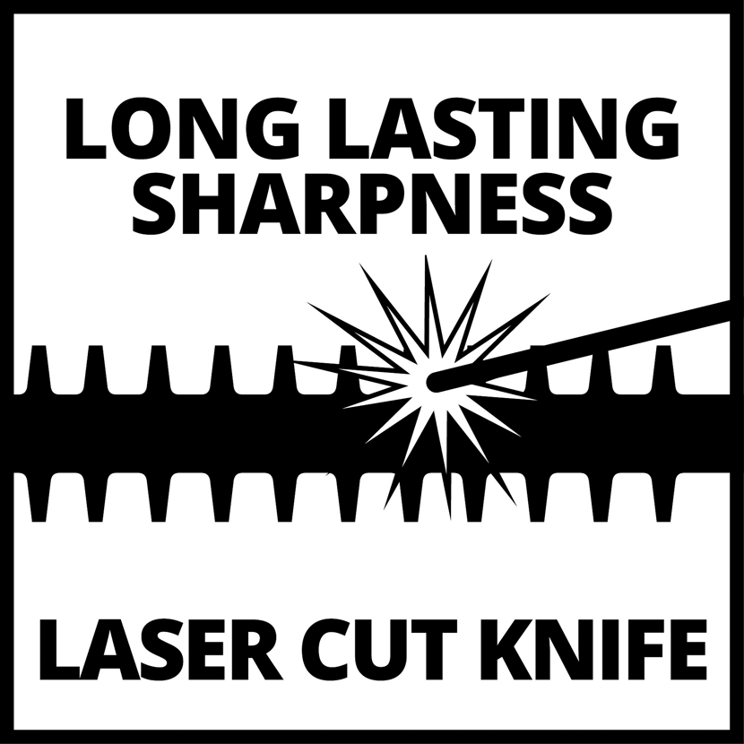 Lasergeschnittenes Messer mit langer Schärfe