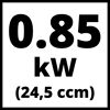 Leistung: 0,85 kW (24,5 ccm)