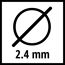 Fadenstärke 2,4 mm, durchgestrichen