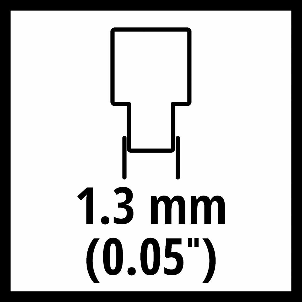 Kettengliedstärke 1,3 mm (0,05 Zoll)