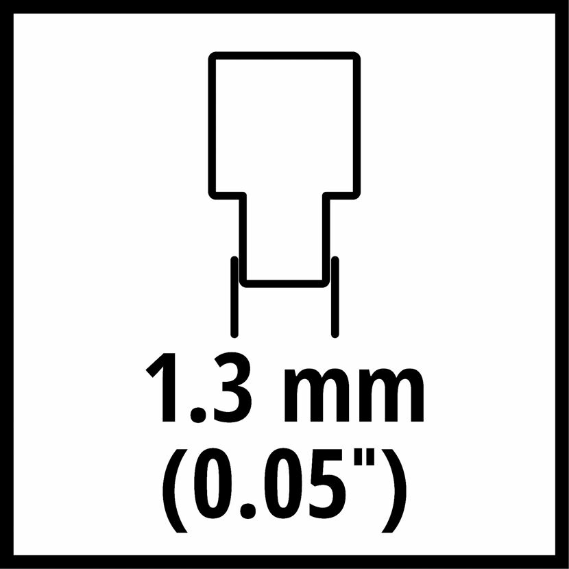 Kettengliedstärke: 1,3 mm (0,05")