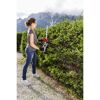 Person schneidet Hecke mit Akku-Heckenschere
