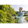 Person schneidet eine Hecke mit einer Akku-Heckenschere