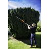 Person schneidet Hecke mit Akku-Heckenschere