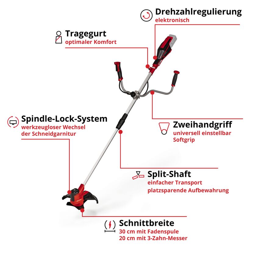 Akku-Sense mit Zweihandgriff und Tragegurt