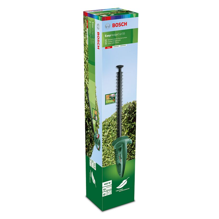 Bosch EasyHedgeCut 55 Heckenschere in Verpackung