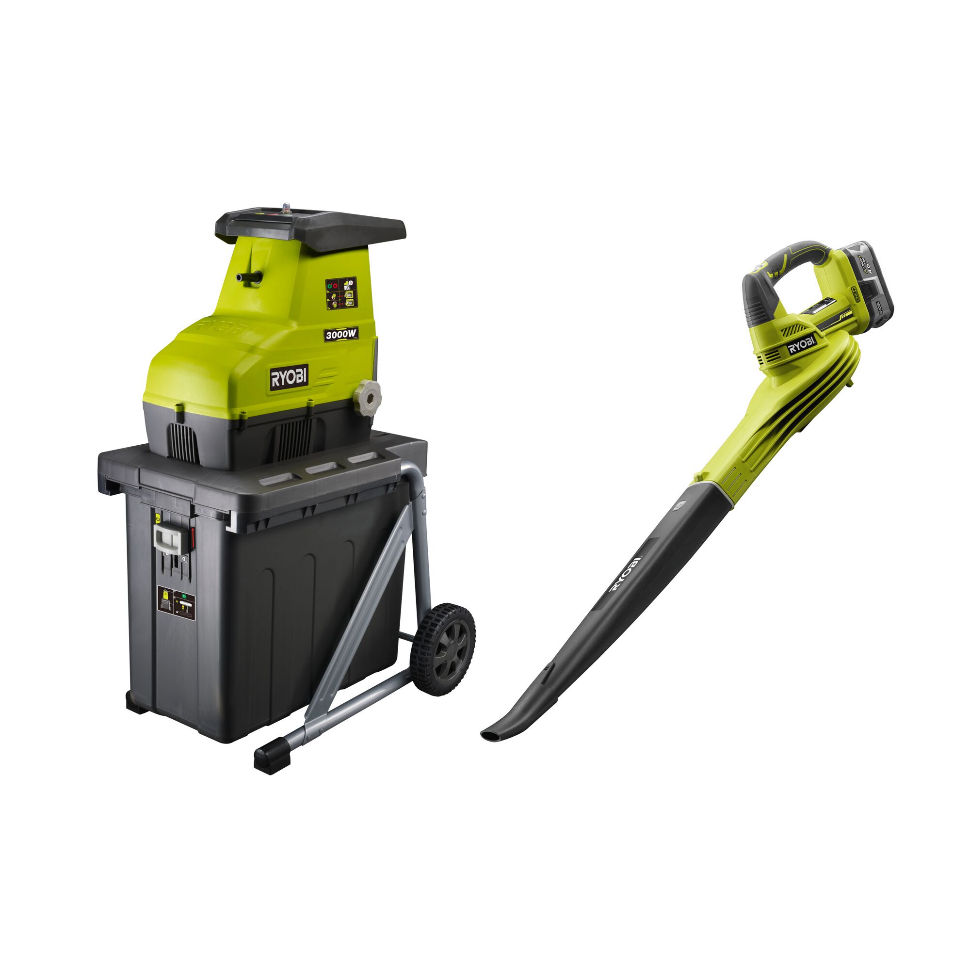 RYOBI Häcksler und Laubbläser