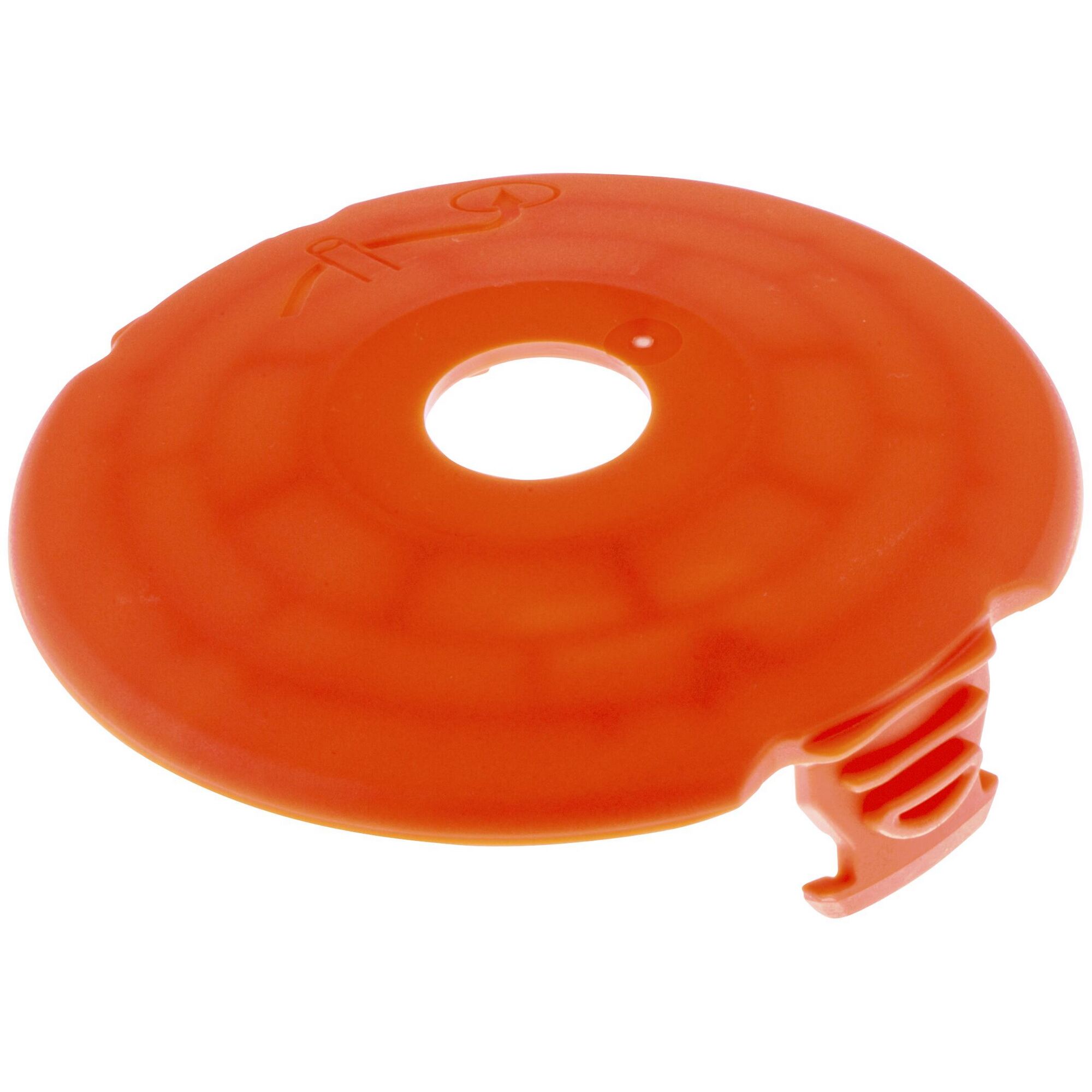 Orangefarbener Spulendeckel
