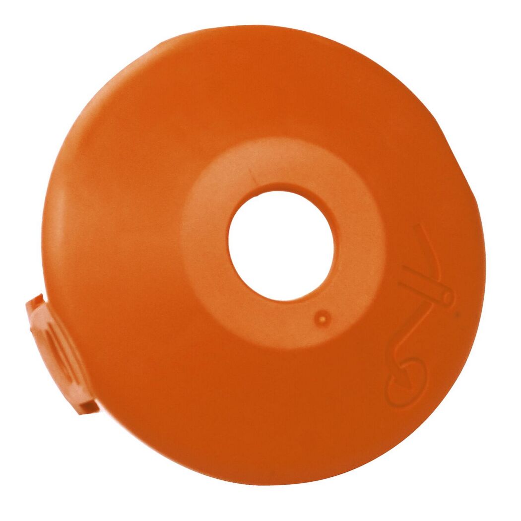 Oranger Spulendeckel