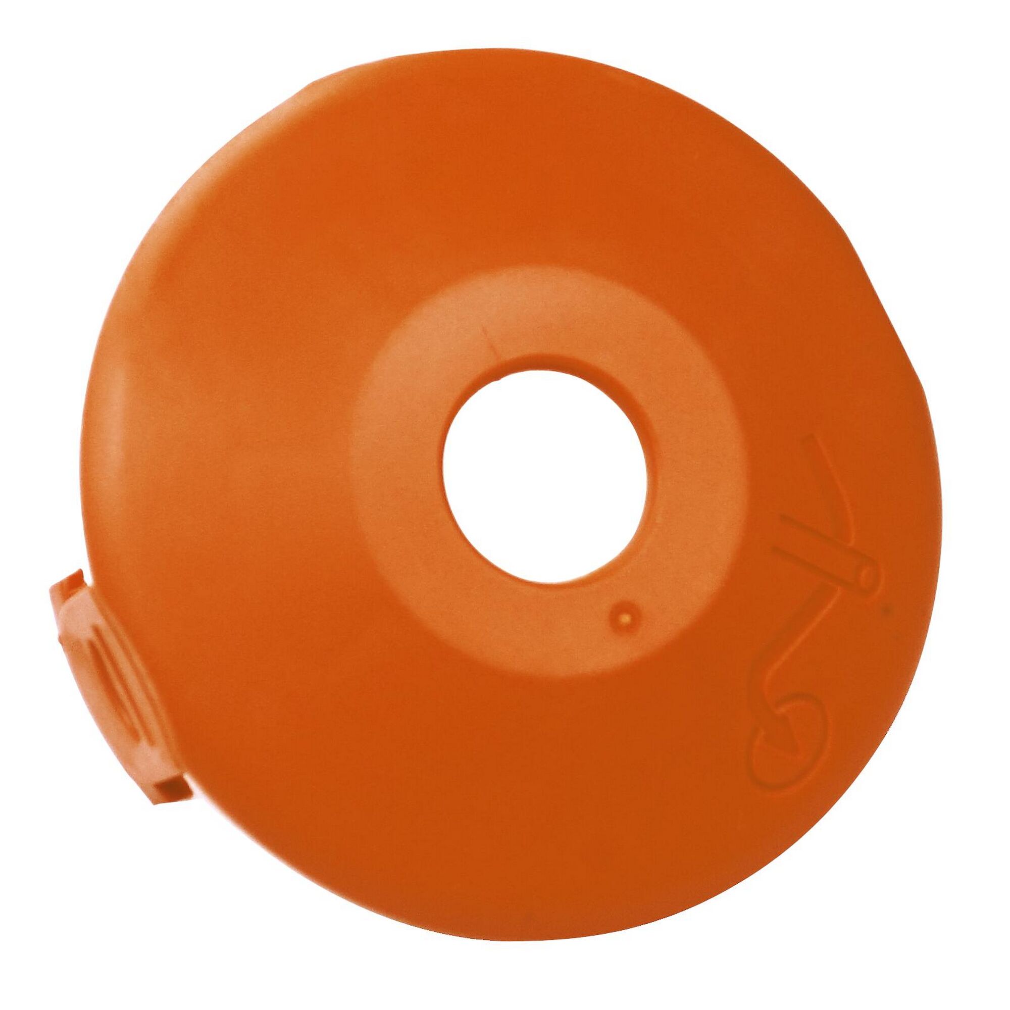 Oranger Spulendeckel