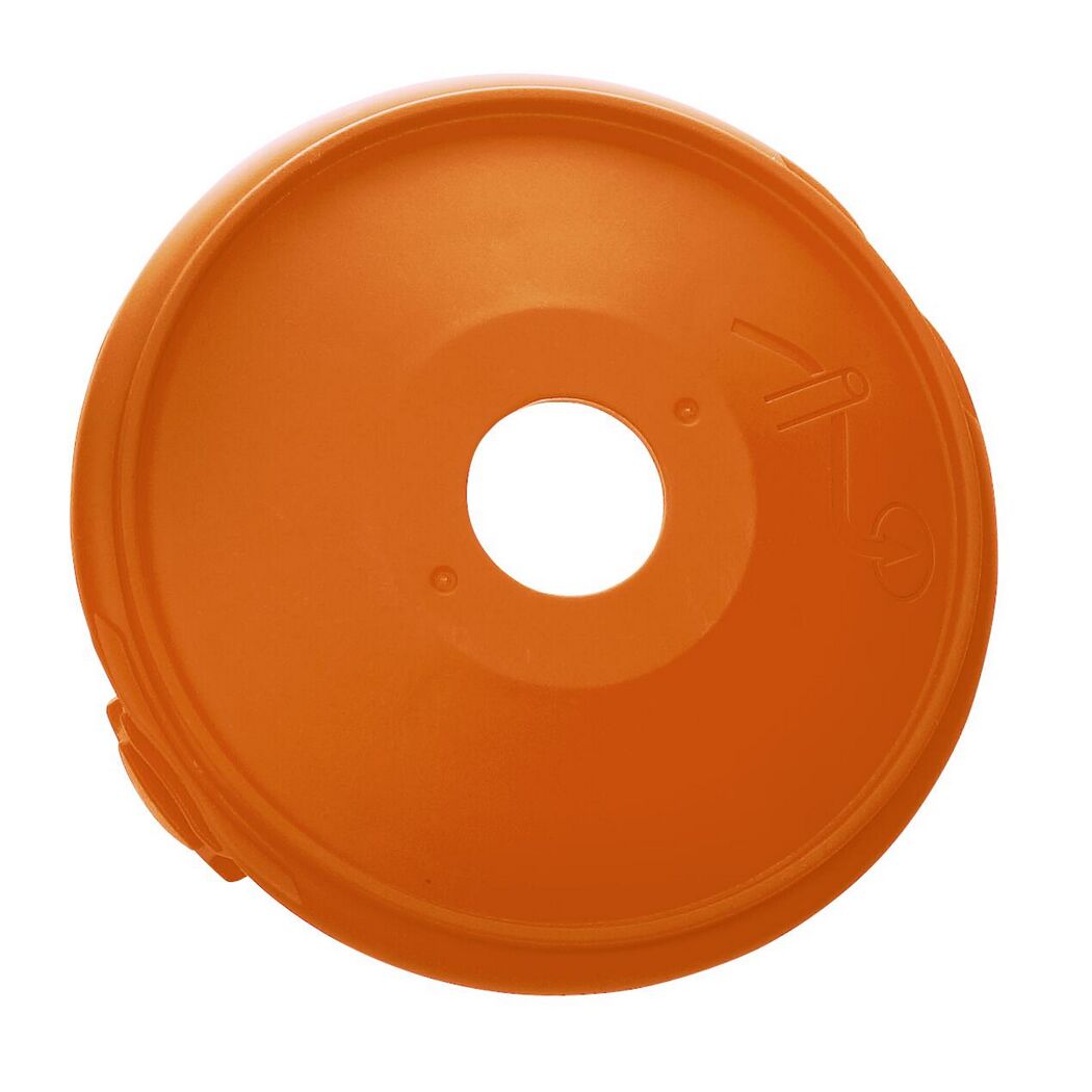 Orangefarbener Spulendeckel