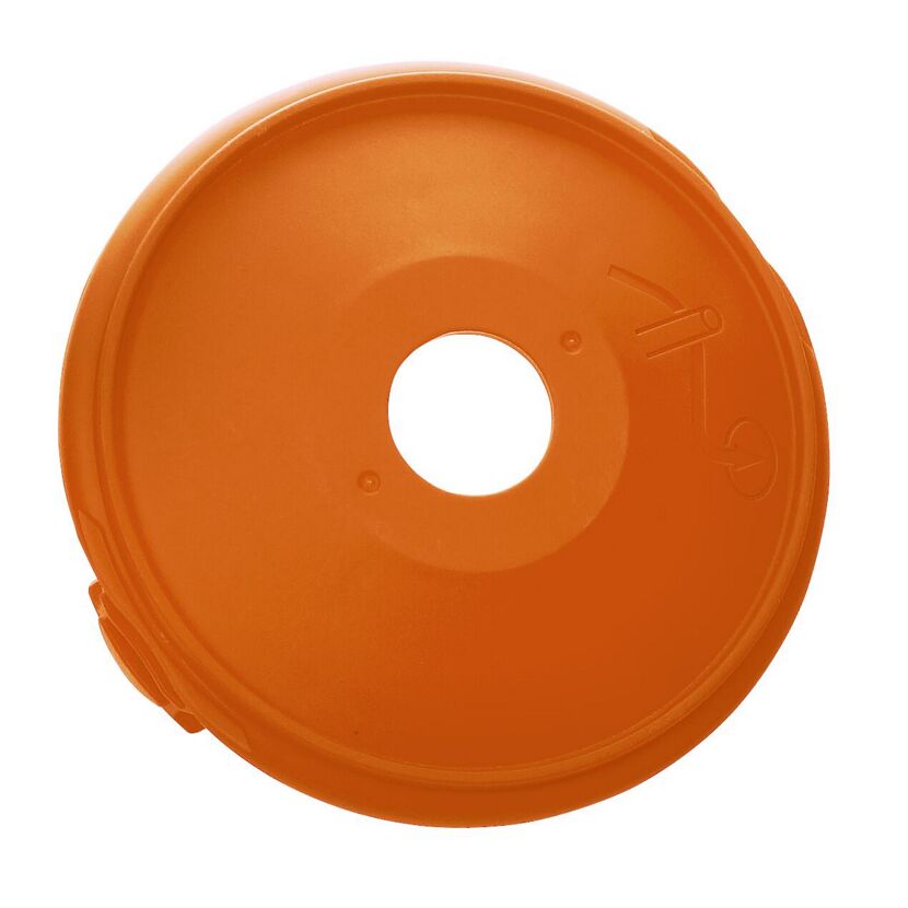 Orangefarbener Spulendeckel