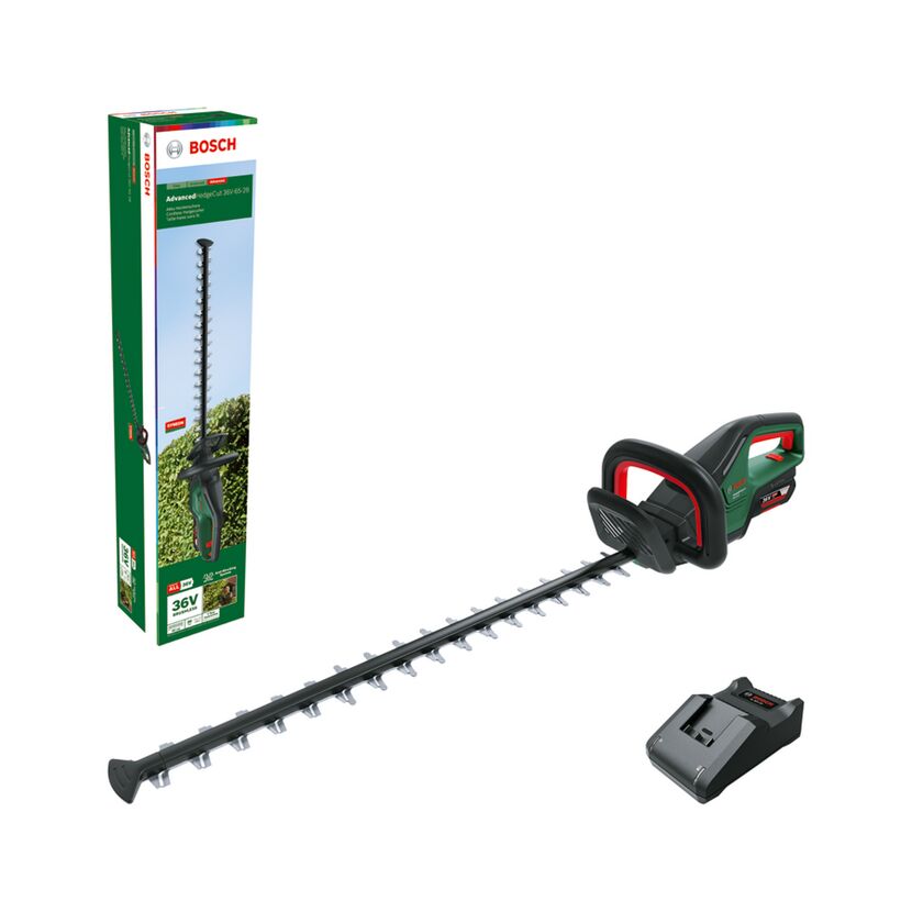 Bosch Akku-Heckenschere, 36V, mit Ladegerät und Verpackung
