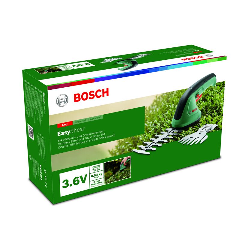 Bosch EasyShear Akku-Strauch- und Grasscheren-Set