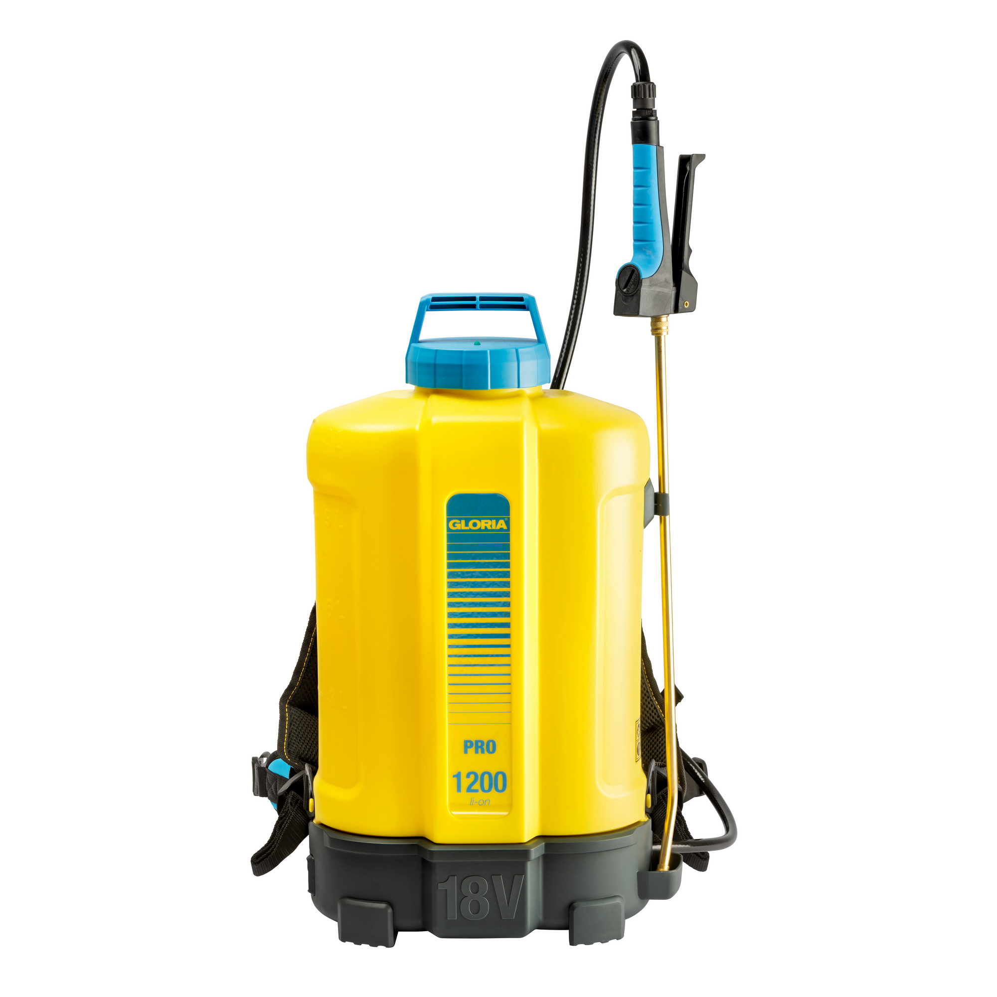 Rücken-Drucksprüher 'Pro 1200 li-on' gelb 12 l
