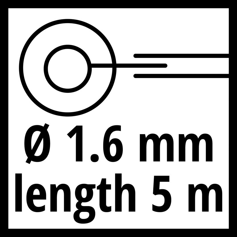 Ersatzspule mit 1,6 mm Durchmesser und 5 m Länge