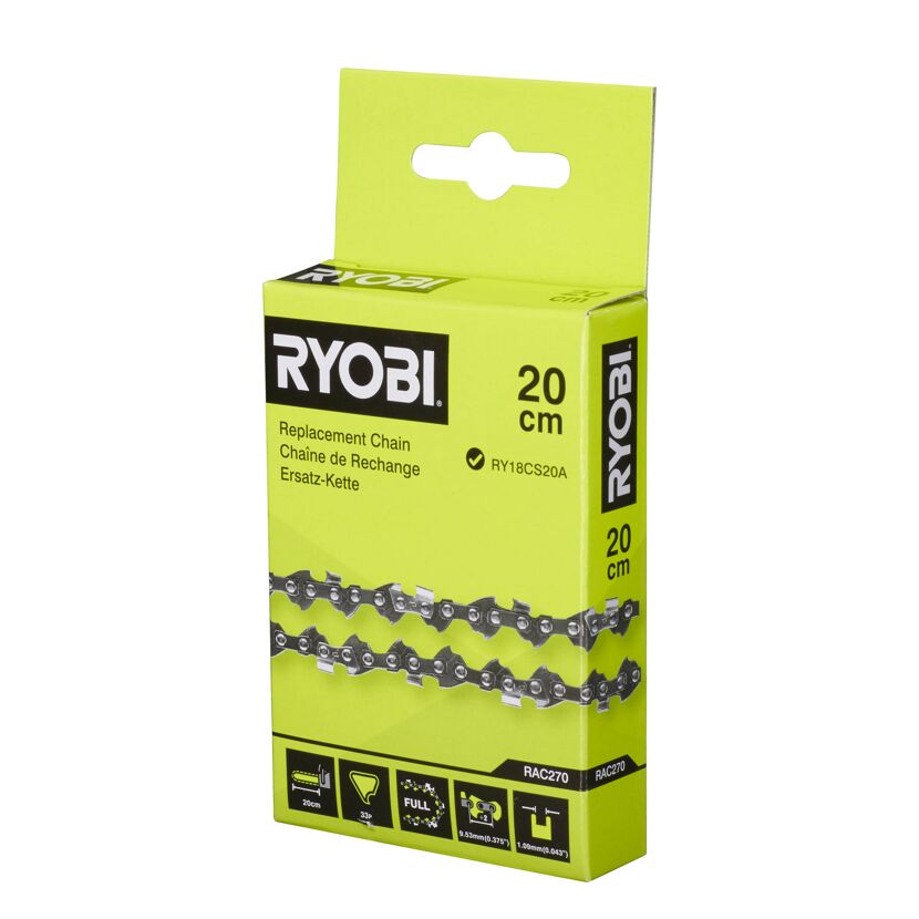 RYOBI Ersatzkette 20 cm in Verpackung