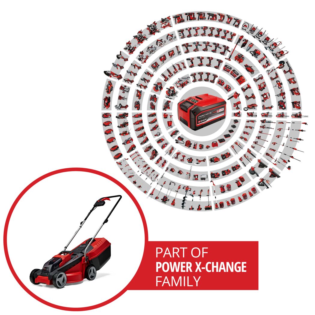 Akku-Rasenmäher GE-CM 18/30 Li-Solo mit Einhell Power X-Change System.